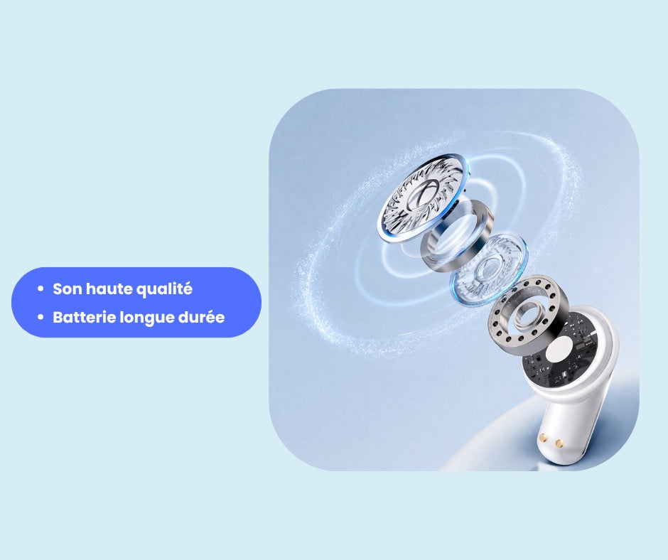 Écouteurs Bluetooth duo 2-en-1